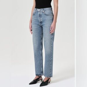 AGOLDE 90s Pinch Waist High-Rise Straight Leg Jeans, Vintage Indigo 32